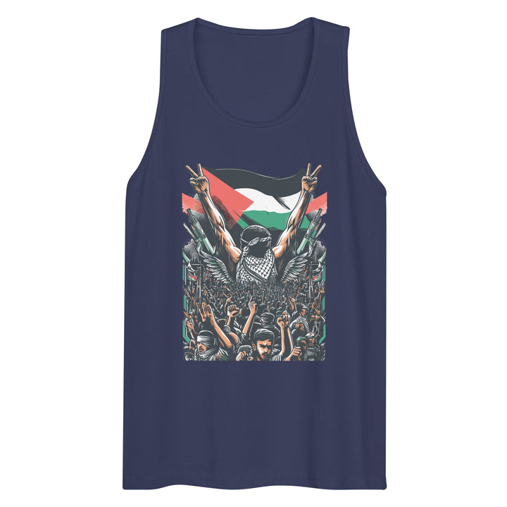 Men’s premium tank top - Art by Moh, Mens Premium Tank Top Harbor Blue