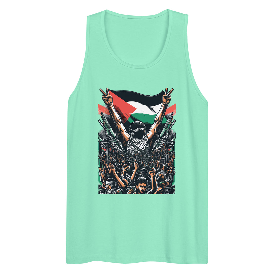 Men’s premium tank top - Art by Moh, Mens Premium Tank Top Mint