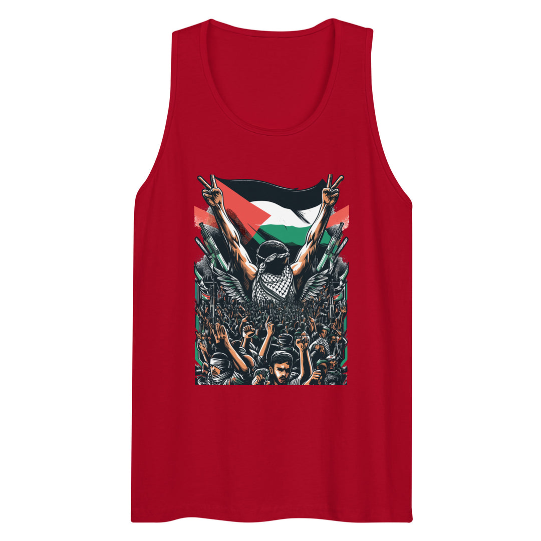 Men’s premium tank top - Art by Moh, Mens Premium Tank Top Red