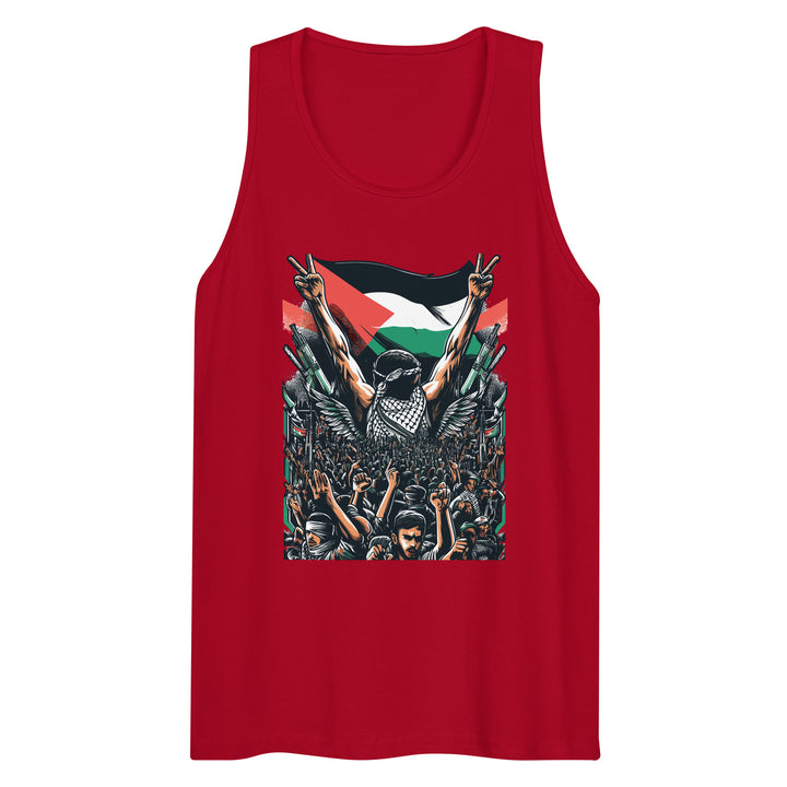 Men’s premium tank top - Art by Moh, Mens Premium Tank Top Red