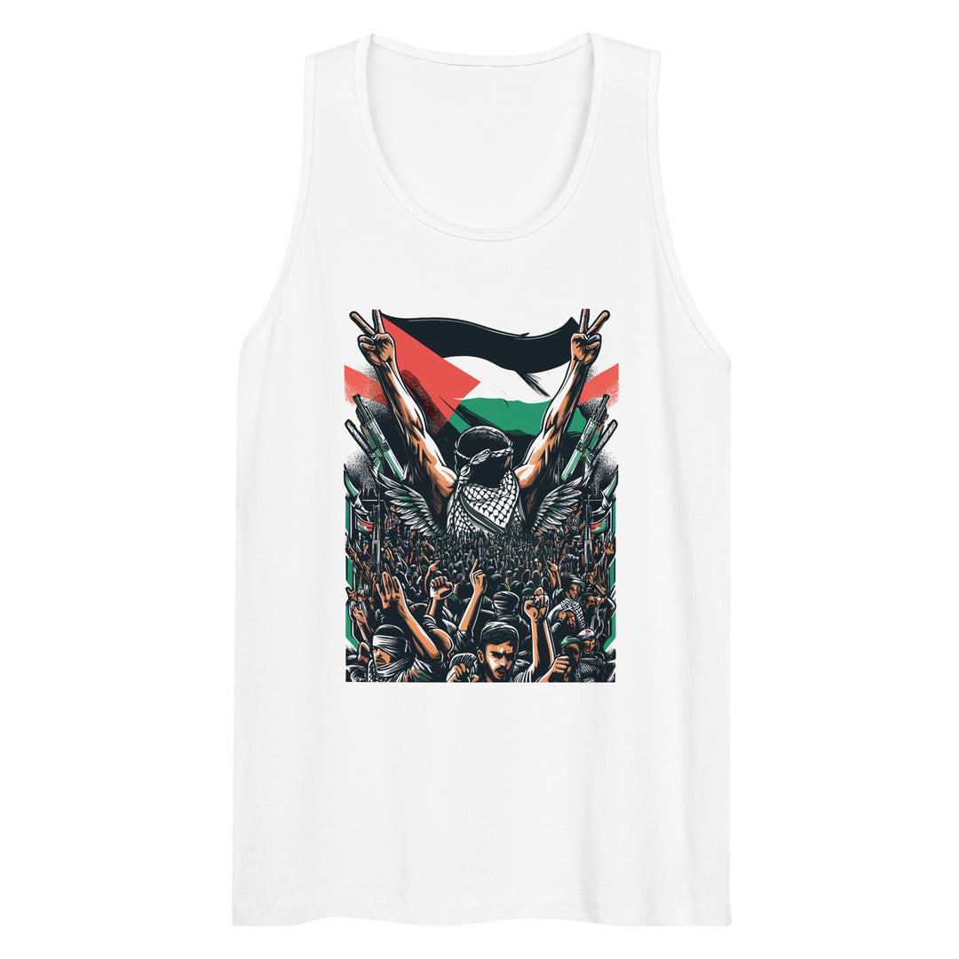 Men’s premium tank top - Art by Moh, Mens Premium Tank Top White