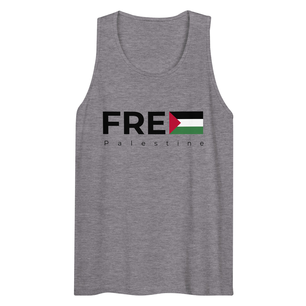 Men’s premium tank top - Free Palestine, Mens Premium Tank Top Athletic Heather