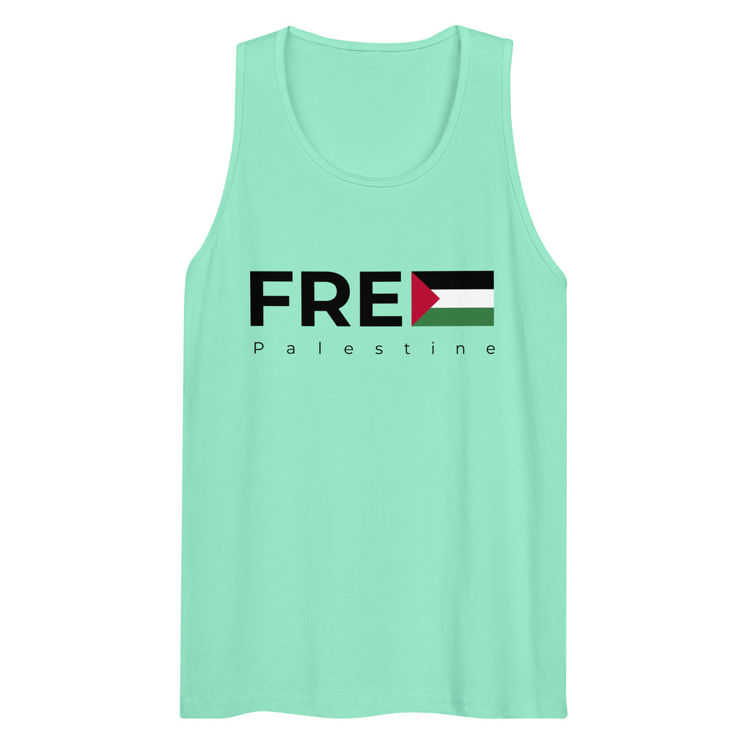Men’s premium tank top - Free Palestine, Mens Premium Tank Top Mint