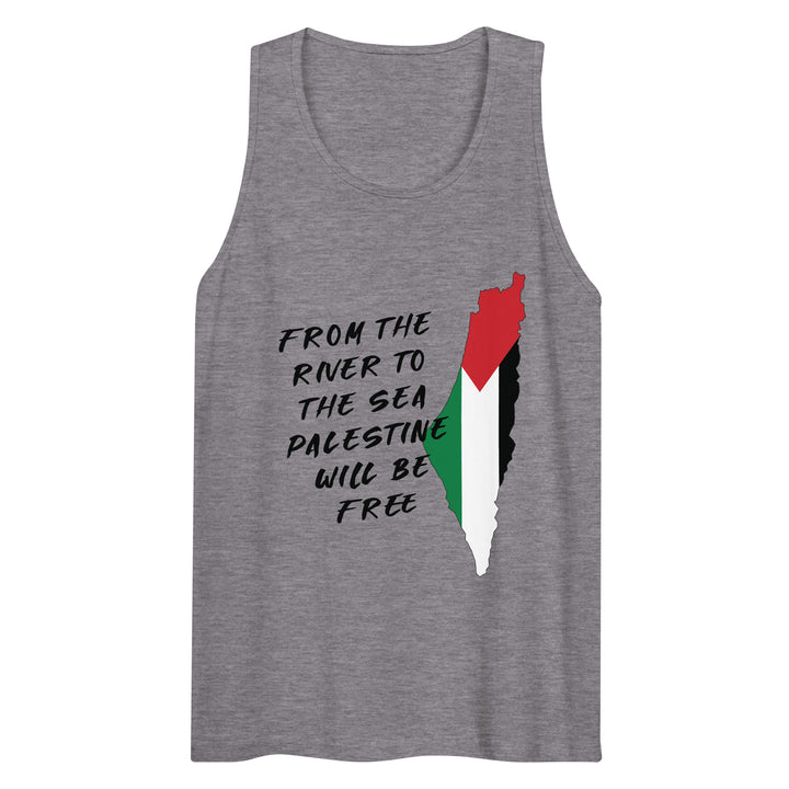 Men’s premium tank top - From the River, Mens Premium Tank Top Athletic Heather