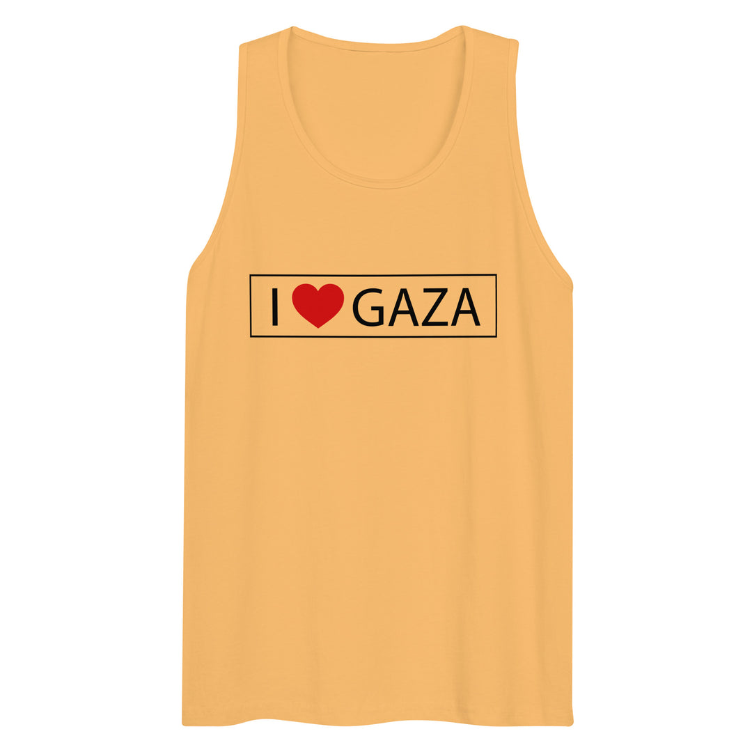 Men’s premium tank top - I Love Gaza, Mens Premium Tank Top Squash