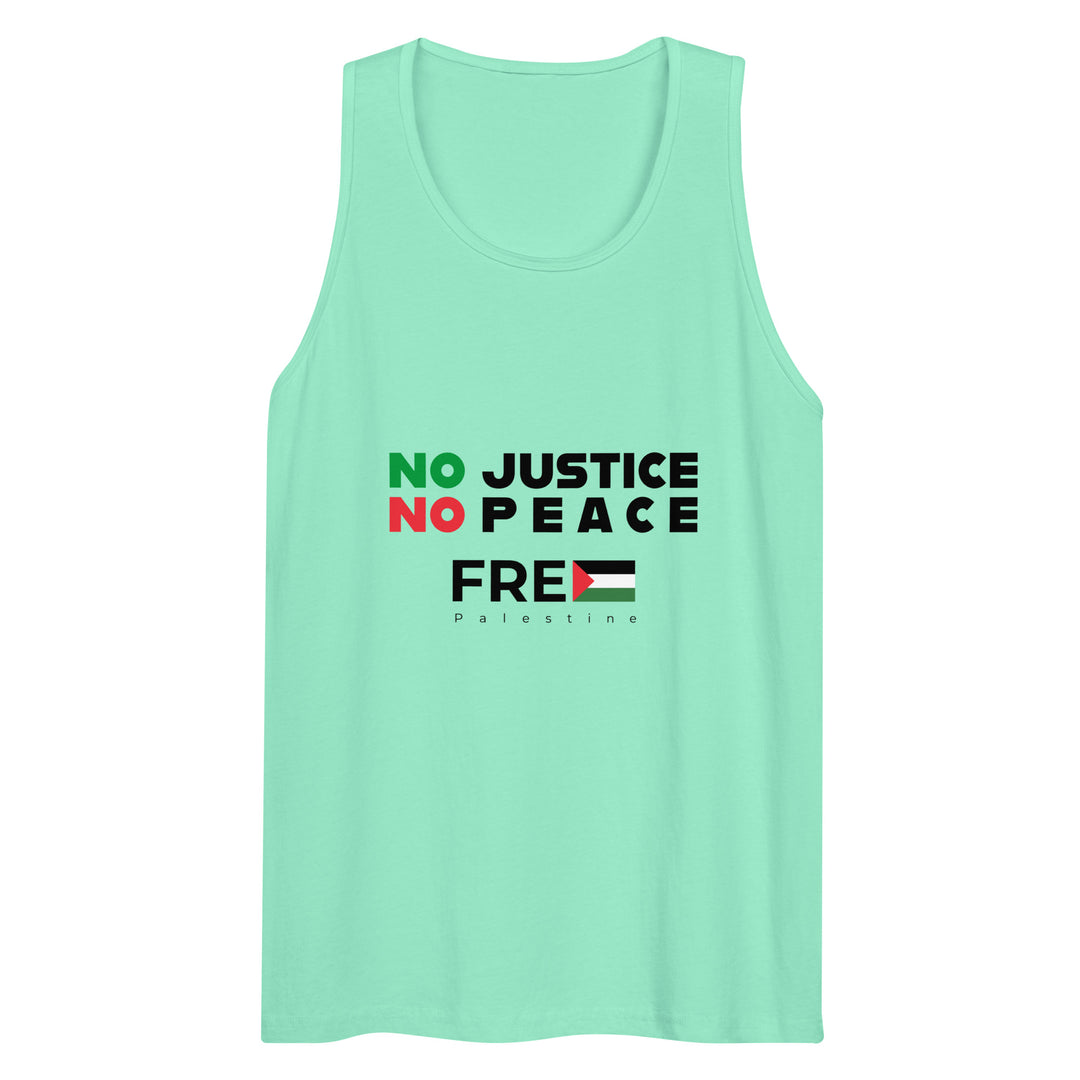 Men’s Premium Tank Top - No Justice No Peace, Mens Premium Tank Top Mint
