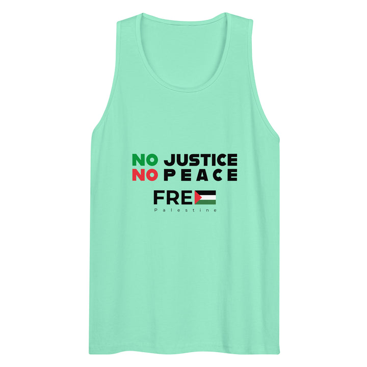 Men’s Premium Tank Top - No Justice No Peace, Mens Premium Tank Top Mint
