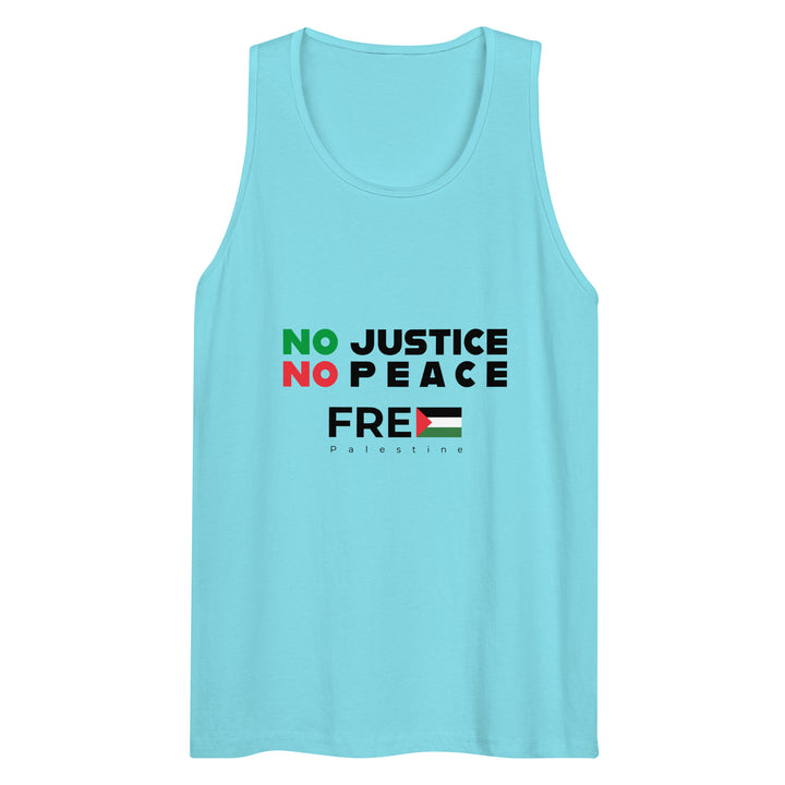Men’s Premium Tank Top - No Justice No Peace, Mens Premium Tank Top Pacific Blue