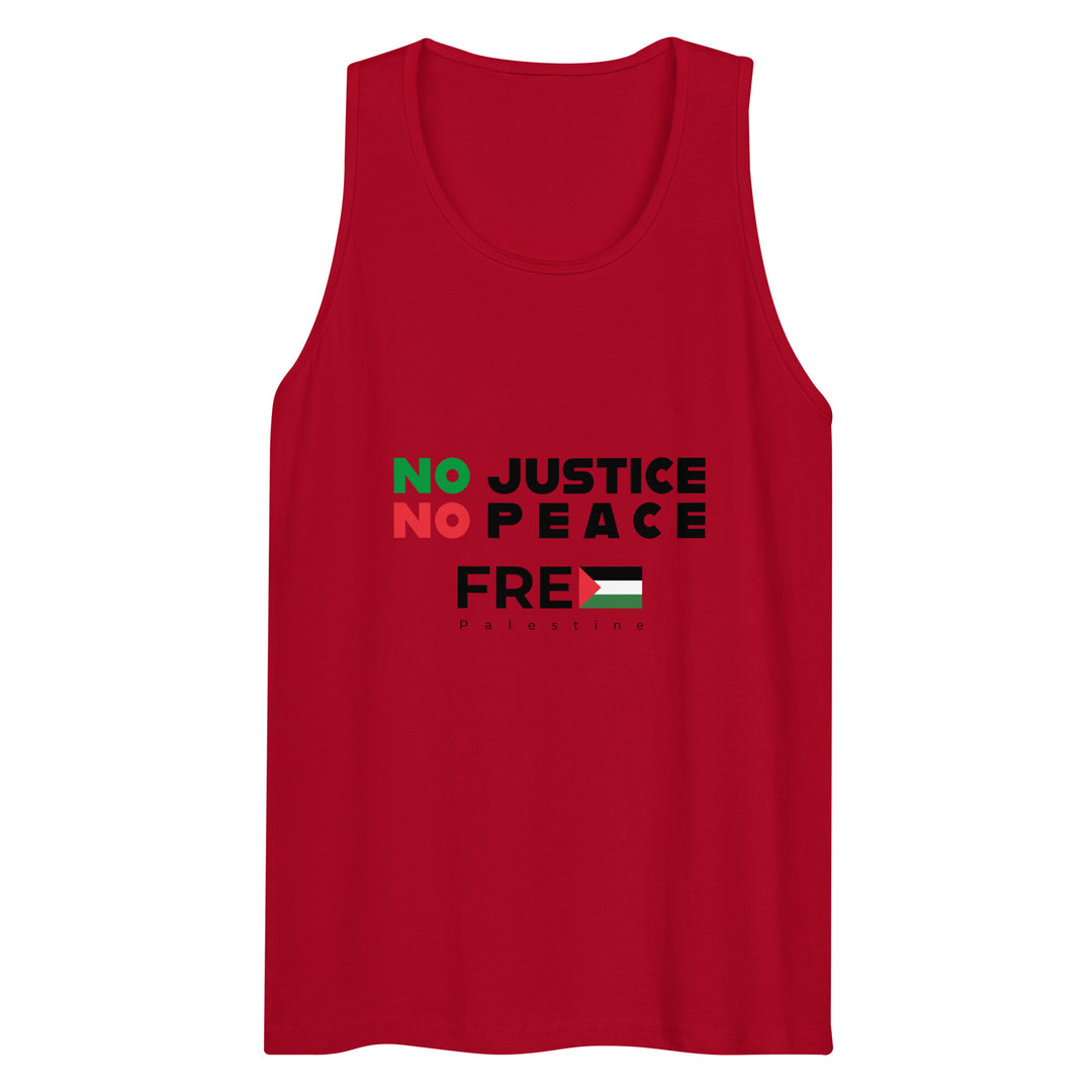 Men’s Premium Tank Top - No Justice No Peace, Mens Premium Tank Top Red