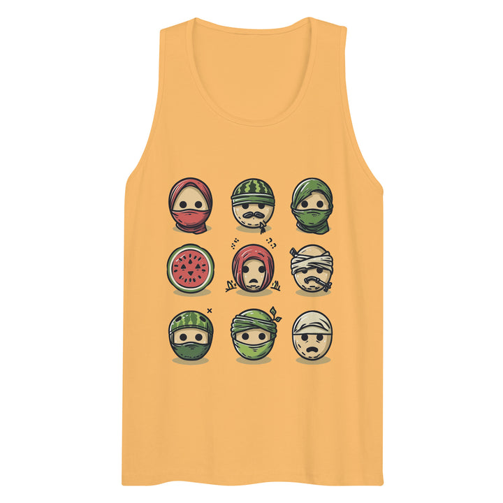 Men’s premium tank top - Palestine Emoji, Mens Premium Tank Top Squash
