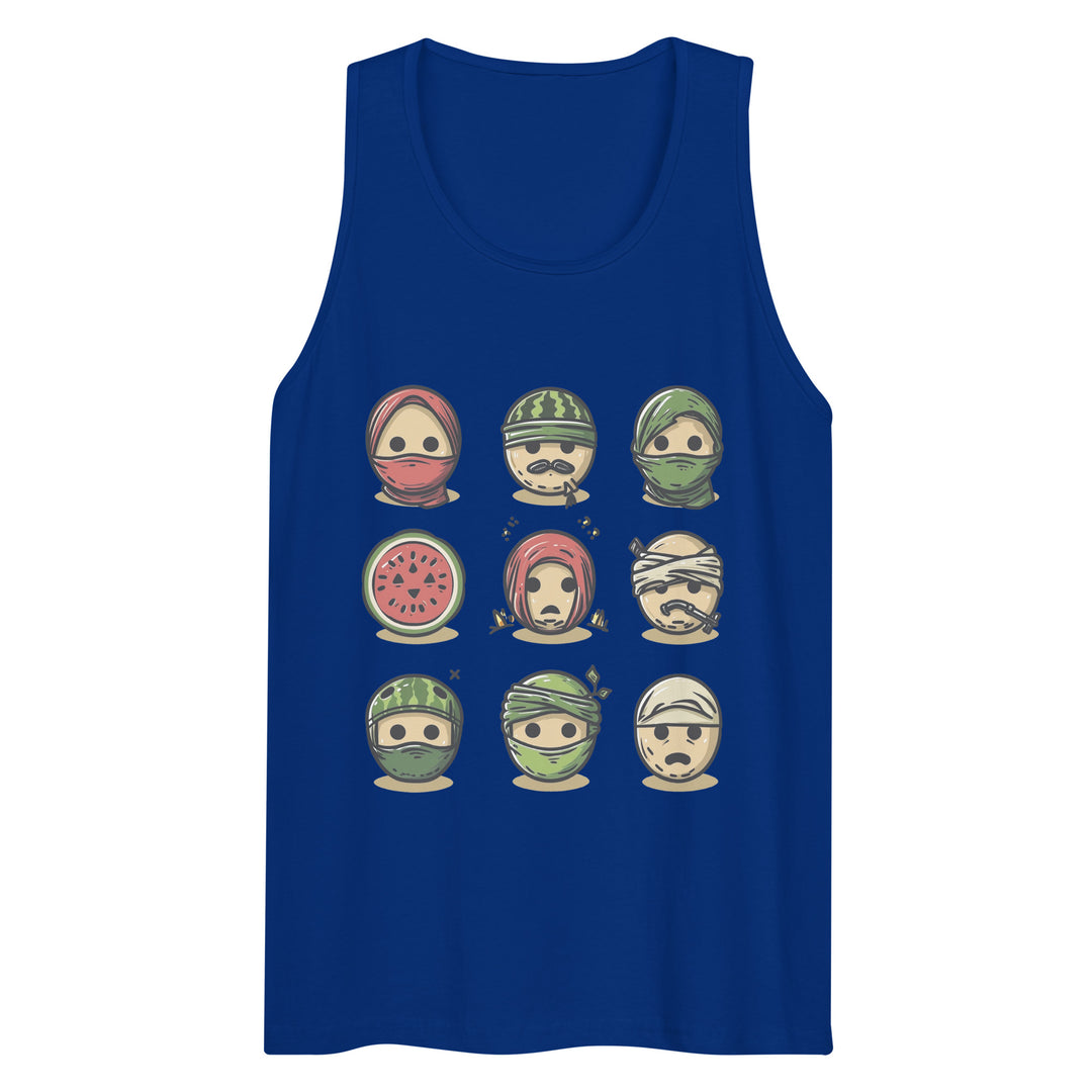 Men’s premium tank top - Palestine Emoji, Mens Premium Tank Top Team Royal