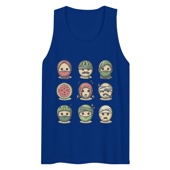 Men’s premium tank top - Palestine Emoji, Mens Premium Tank Top Team Royal