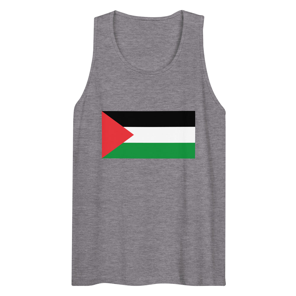 Men’s premium tank top - Palestine Flag, Mens Premium Tank Top Athletic Heather