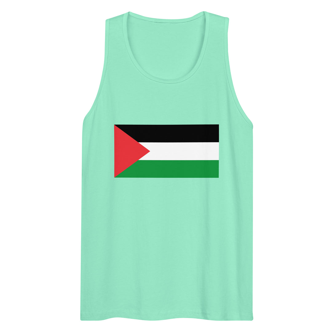 Men’s premium tank top - Palestine Flag, Mens Premium Tank Top Mint