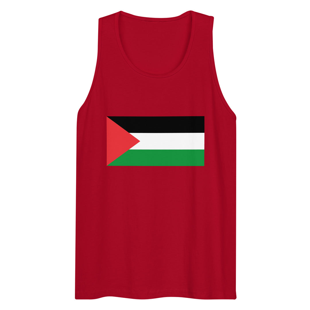 Men’s premium tank top - Palestine Flag, Mens Premium Tank Top Red