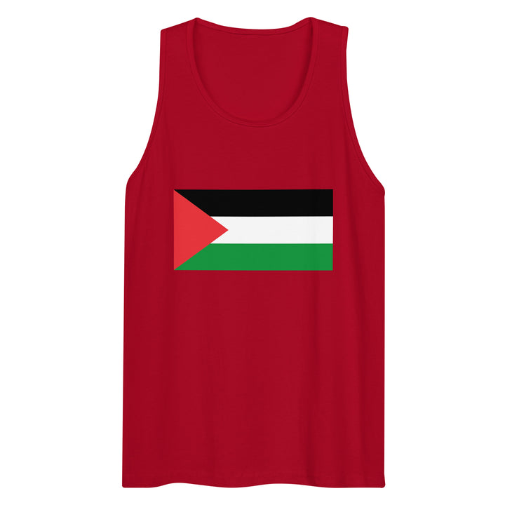 Men’s premium tank top - Palestine Flag, Mens Premium Tank Top Red
