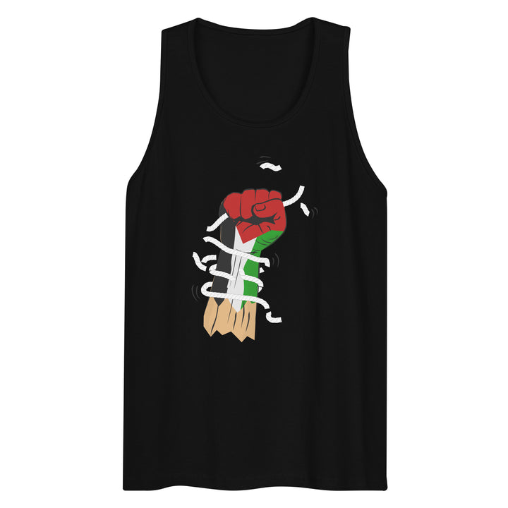 Men’s Premium Tank Top - Palestine Hand, Mens Premium Tank Top Black