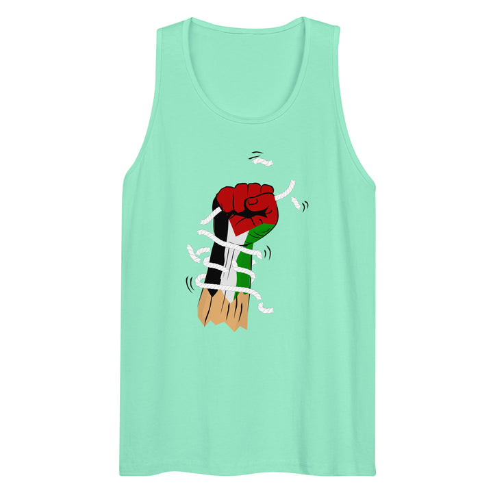 Men’s Premium Tank Top - Palestine Hand, Mens Premium Tank Top Mint