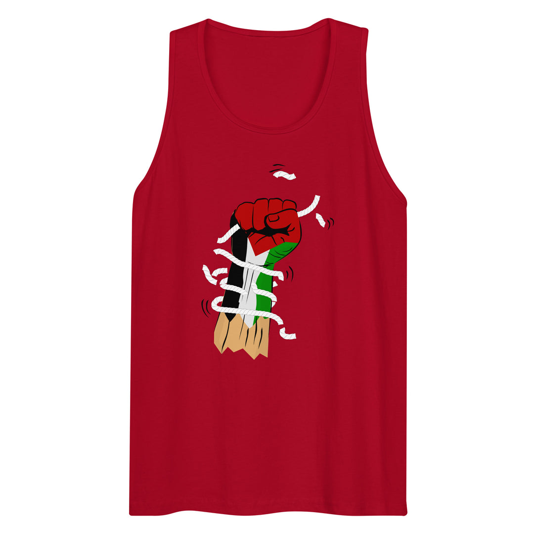 Men’s Premium Tank Top - Palestine Hand, Mens Premium Tank Top Red