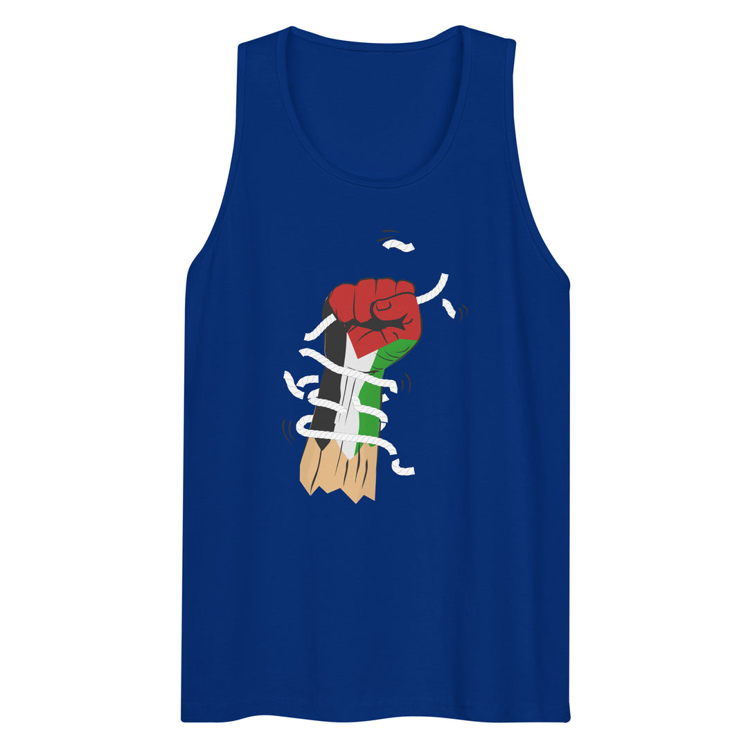 Men’s Premium Tank Top - Palestine Hand, Mens Premium Tank Top Team Royal