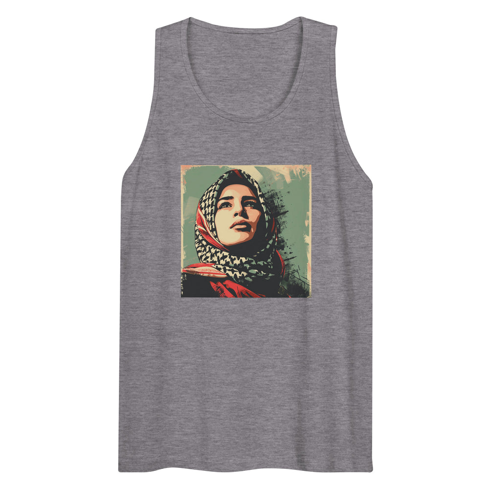 Men’s premium tank top - Palestine Hope, Mens Premium Tank Top Athletic Heather