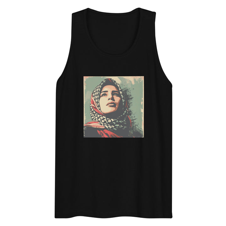 Men’s premium tank top - Palestine Hope, Mens Premium Tank Top Black