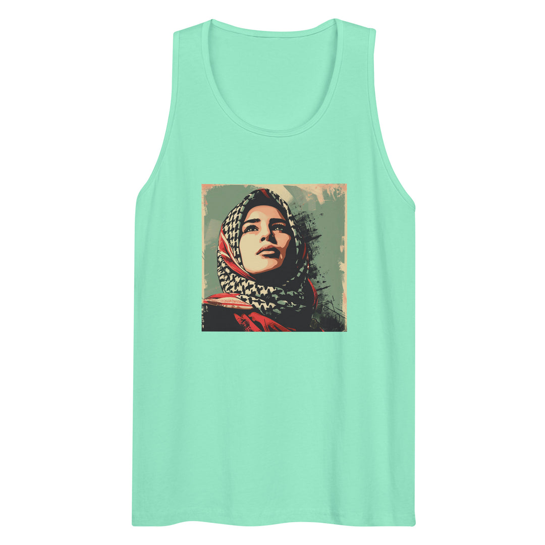 Men’s premium tank top - Palestine Hope, Mens Premium Tank Top Mint