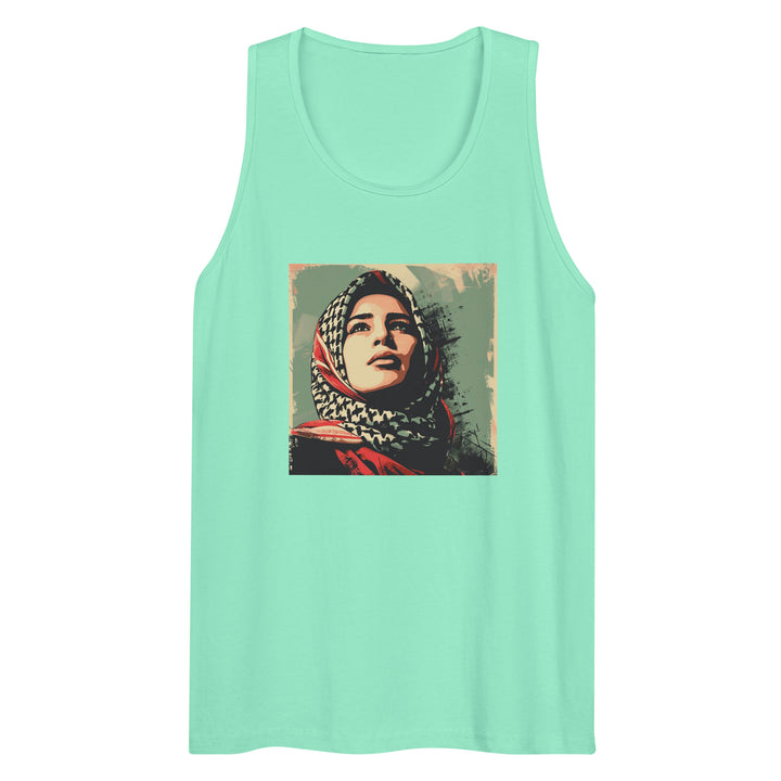 Men’s premium tank top - Palestine Hope, Mens Premium Tank Top Mint
