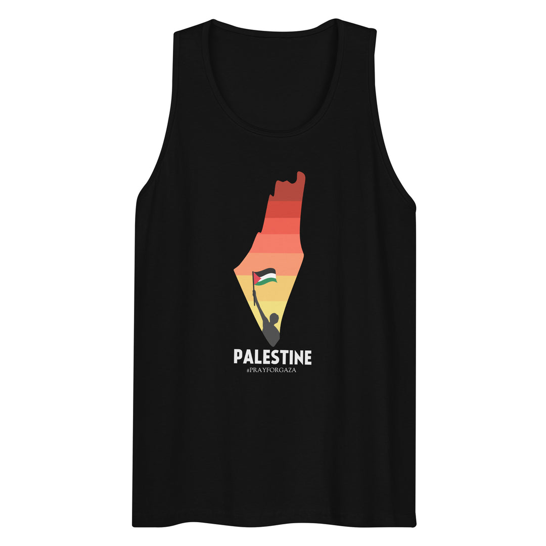 Men’s Premium Tank Top - Palestine Map, Mens Premium Tank Top Black