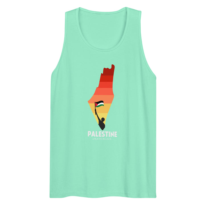 Men’s Premium Tank Top - Palestine Map, Mens Premium Tank Top Mint