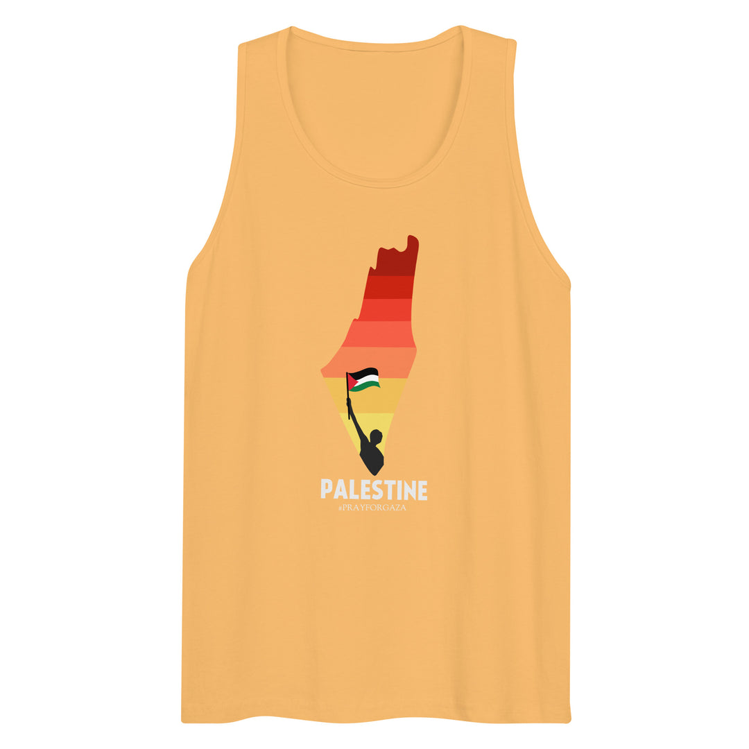 Men’s Premium Tank Top - Palestine Map, Mens Premium Tank Top Squash
