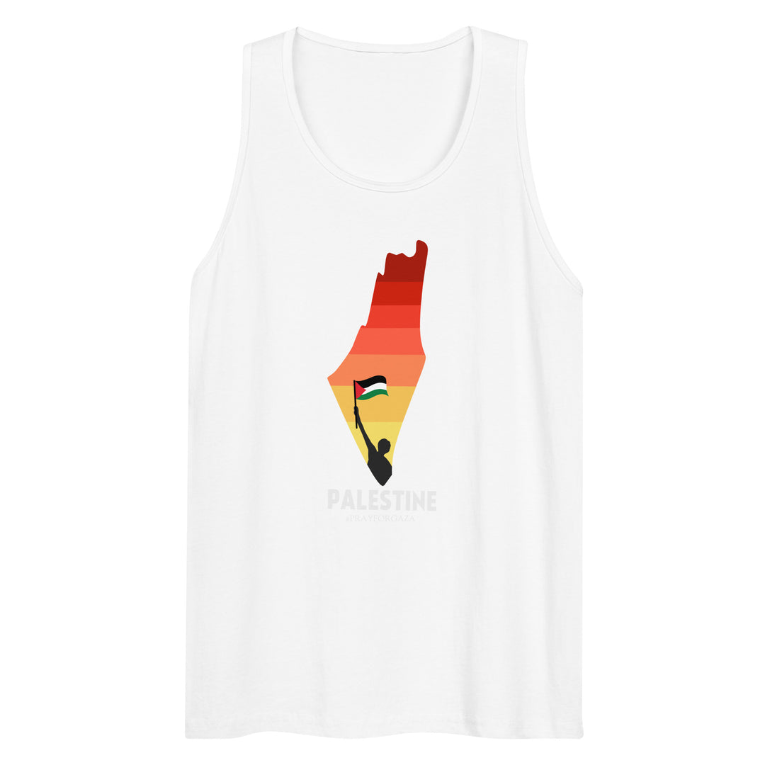 Men’s Premium Tank Top - Palestine Map, Mens Premium Tank Top White