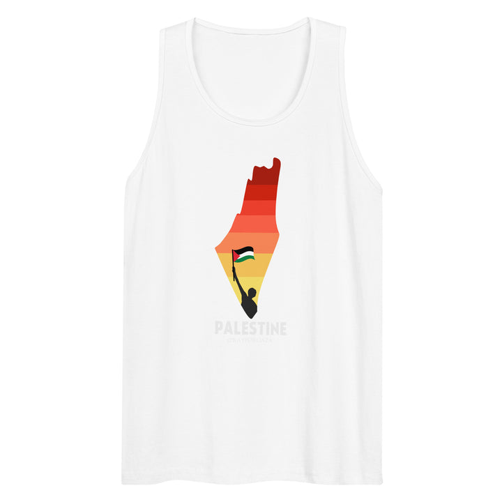 Men’s Premium Tank Top - Palestine Map, Mens Premium Tank Top White