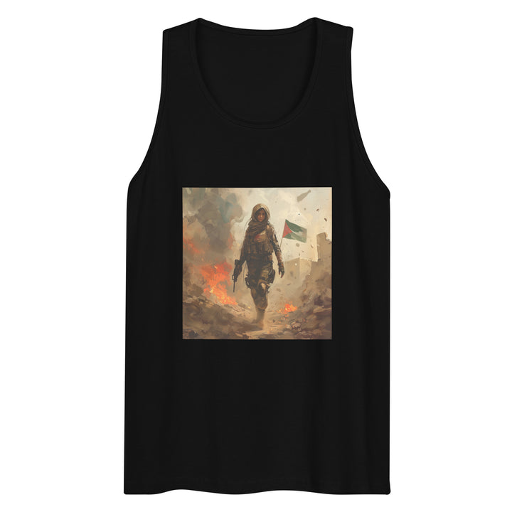 Men’s Premium Tank Top - Palestine Resistance, Mens Premium Tank Top Black