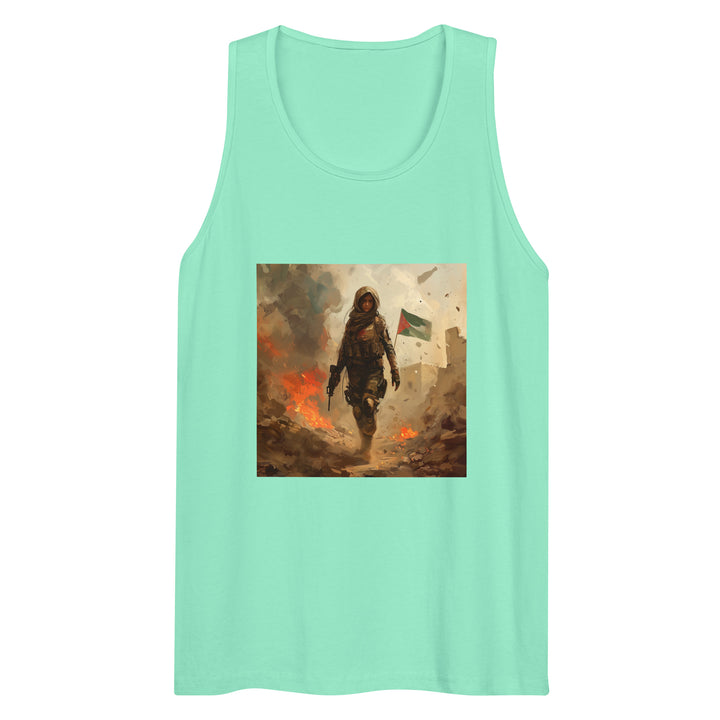 Men’s Premium Tank Top - Palestine Resistance, Mens Premium Tank Top Mint