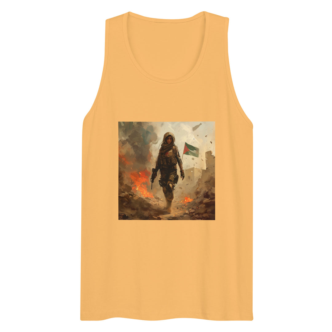 Men’s Premium Tank Top - Palestine Resistance, Mens Premium Tank Top Squash