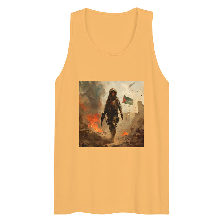 Men’s Premium Tank Top - Palestine Resistance, Mens Premium Tank Top Squash