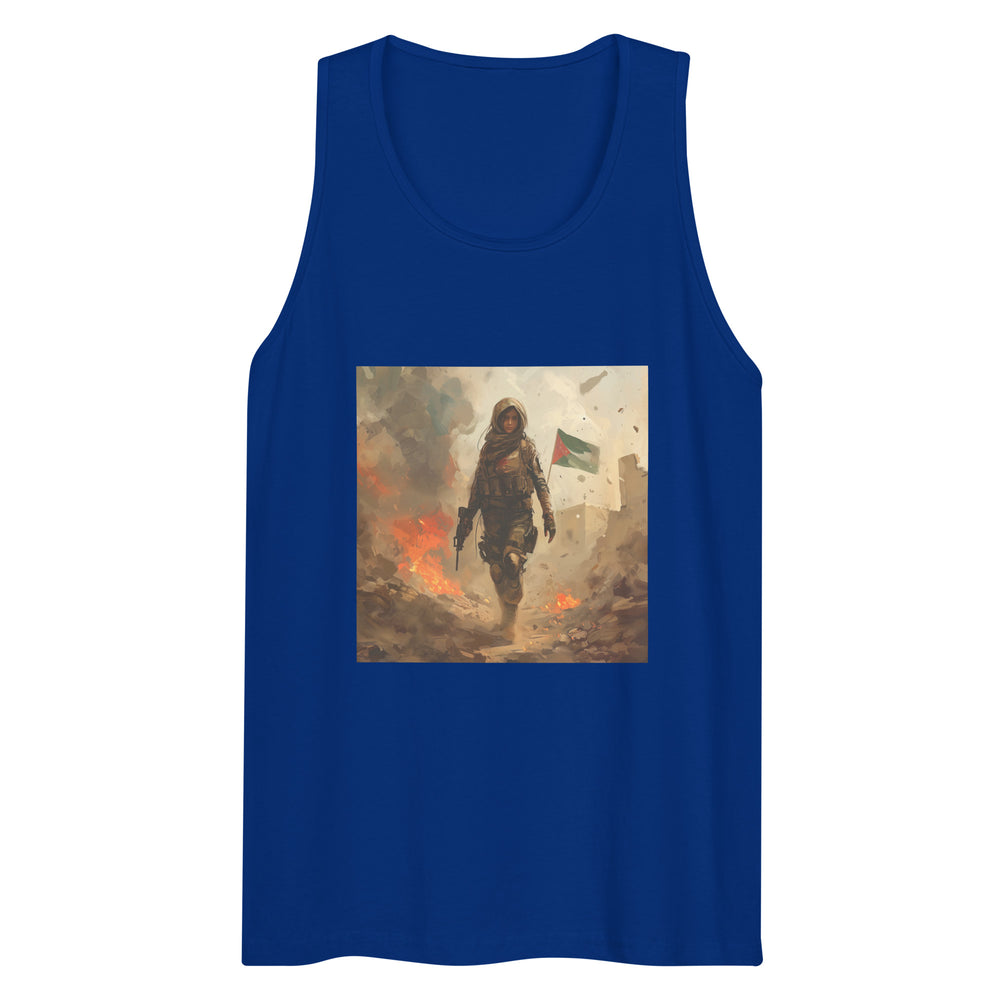 Men’s Premium Tank Top - Palestine Resistance, Mens Premium Tank Top Team Royal