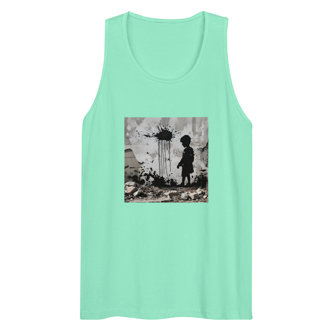 Men’s premium tank top - Palestine Wall, Mens Premium Tank Top Mint