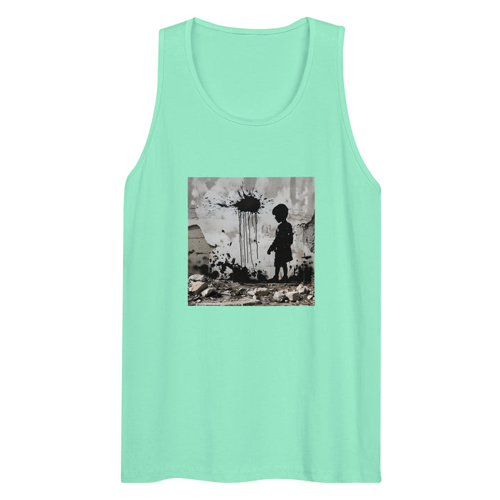 Men’s premium tank top - Palestine Wall, Mens Premium Tank Top Mint