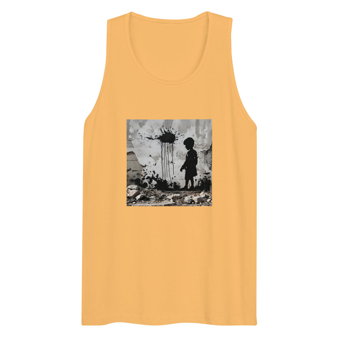 Men’s premium tank top - Palestine Wall, Mens Premium Tank Top Squash