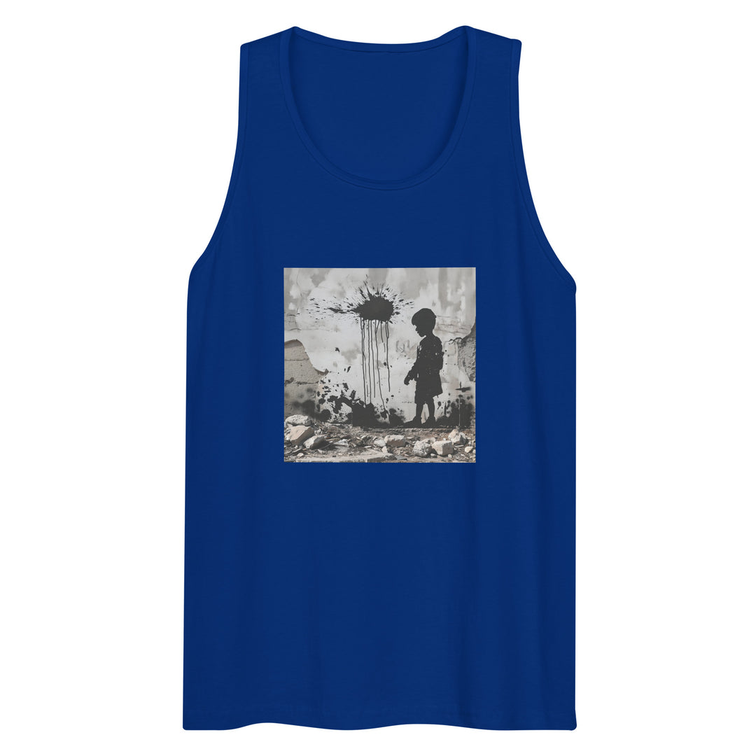 Men’s premium tank top - Palestine Wall, Mens Premium Tank Top Team Royal
