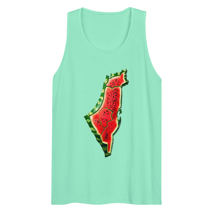 Men’s premium tank top - Palestine Watermelon, Mens Premium Tank Top Mint