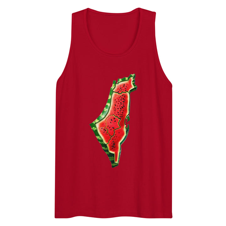 Men’s premium tank top - Palestine Watermelon, Mens Premium Tank Top Red