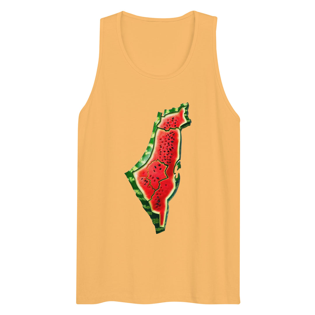Men’s premium tank top - Palestine Watermelon, Mens Premium Tank Top Squash