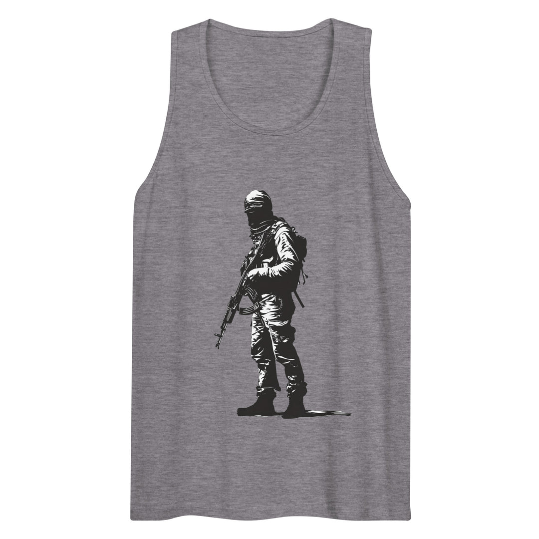 Men’s premium tank top - The Fighter, Mens Premium Tank Top Athletic Heather