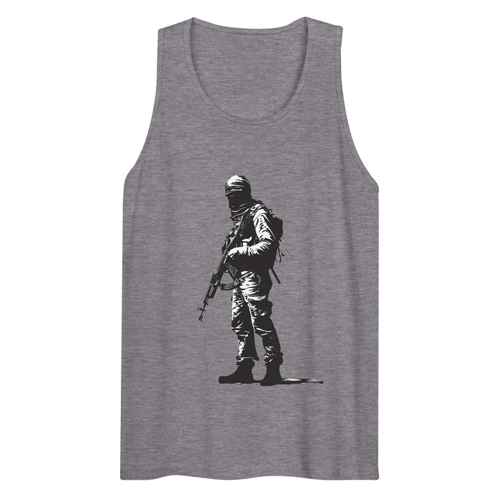 Men’s premium tank top - The Fighter, Mens Premium Tank Top Athletic Heather