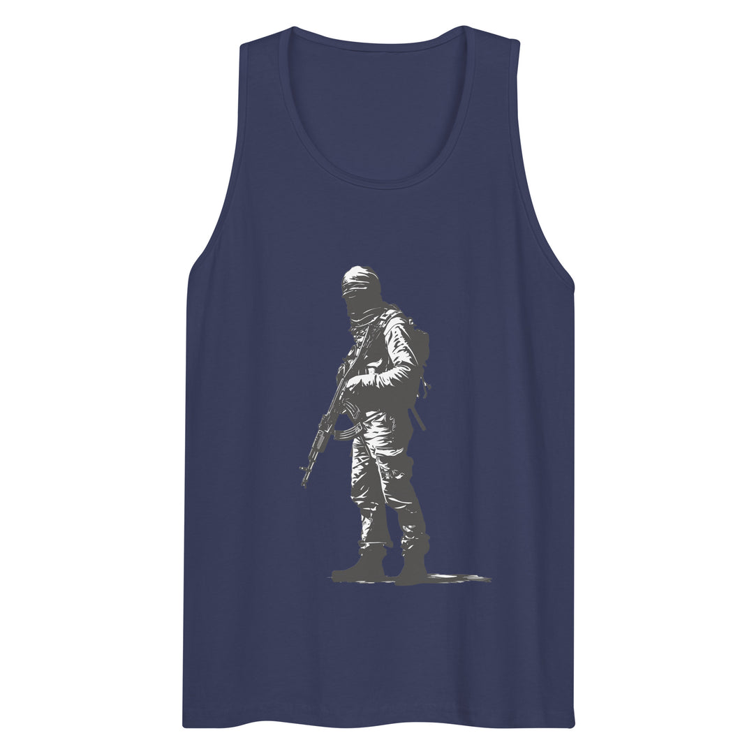 Men’s premium tank top - The Fighter, Mens Premium Tank Top Harbor Blue