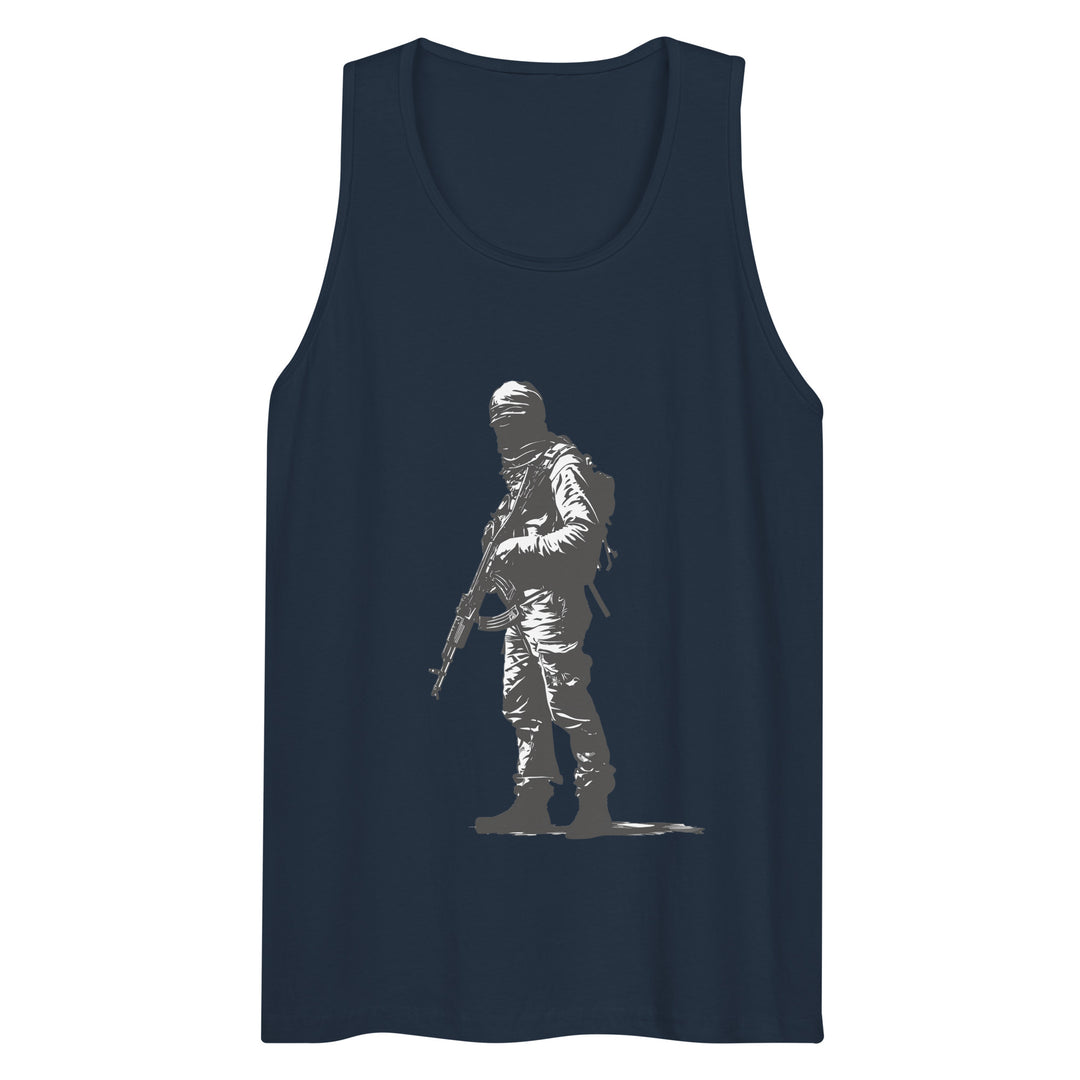 Men’s premium tank top - The Fighter, Mens Premium Tank Top Navy