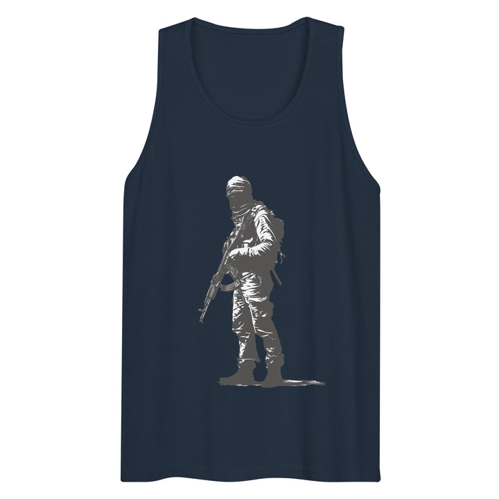 Men’s premium tank top - The Fighter, Mens Premium Tank Top Navy